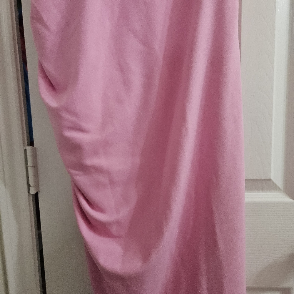 Abercrombie Pink Slit Dress Size XL Tall - Picture 9 of 11